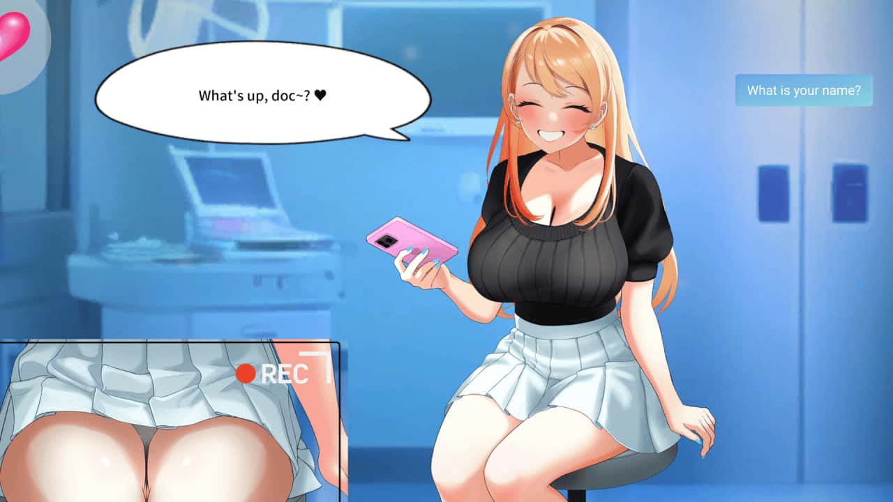 与金发大学辣妹的心跳体检！Health Check with the Blonde College Babe!游戏封面